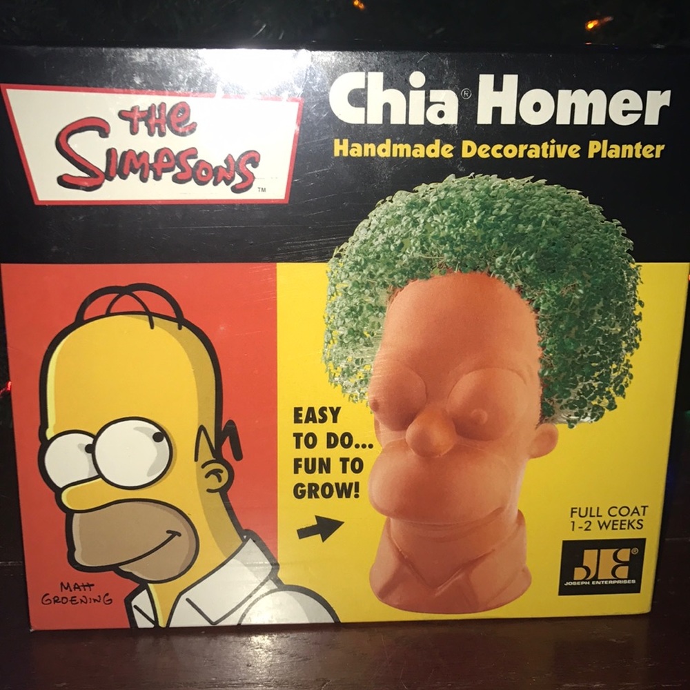 HOMER SIMPSON CHIA PET 💝🎁SEALED IN PACKAGE